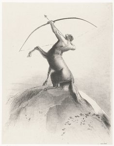 Centauro che punta al cielo da Odilon Redon