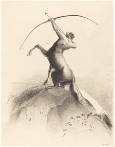 Centauro che mira alle nuvole da Odilon Redon