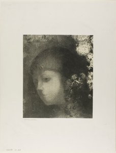 Testa di bambino con fiori da Odilon Redon