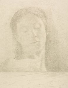 Occhi chiusi da Odilon Redon
