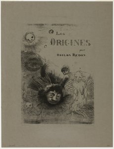 Copertina-frontespizio di Les Origines da Odilon Redon