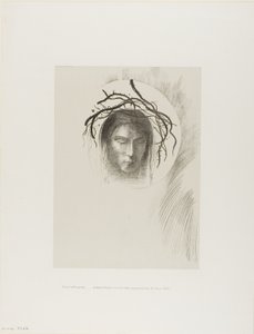 Il giorno appare finalmente,...e nel disco stesso del sole brilla il volto di Gesù Cristo, tavola 24 di 24 da Odilon Redon