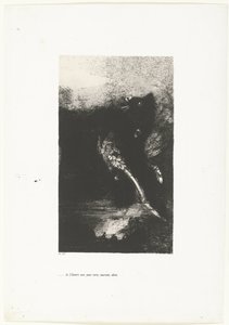 La Chimera dagli occhi verdi, urlando, girando da Odilon Redon