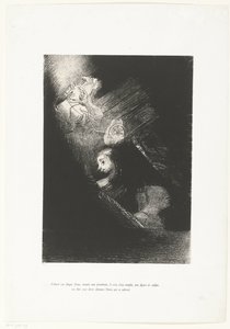 Una pozzanghera seguita da una prostituta da Odilon Redon