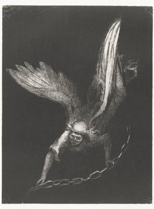 Angelo con una catena in mano da Odilon Redon