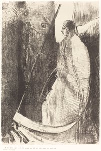 Et un autre ange sortit du temple qui est au ciel, ayant lui aussi une faucille tranchante da Odilon Redon