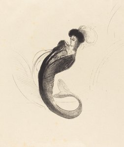 Donna con cappello piumato da Odilon Redon