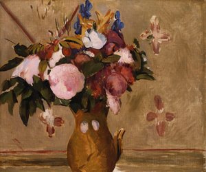 Fiori in un vaso, copia da un dipinto di Cezanne, c.1886 da Odilon Redon