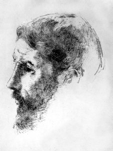 Il pittore francese Pierre Bonnard (1867-1947) nel 1902, litografia di Odilon Redon da Odilon Redon