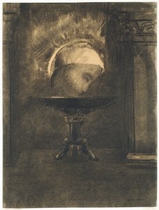 Testa con berretto frigio, su un salterio da Odilon Redon