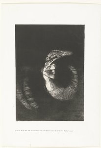 È un teschio con una corona di rose (dettaglio) da Odilon Redon