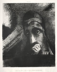 Omaggio a Goya: Nel mio sogno ho visto nel cielo un volto di mistero, 1885 da Odilon Redon