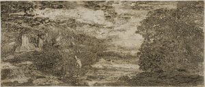 Cavaliere sotto un cielo tempestoso da Odilon Redon