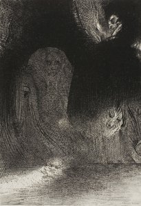 A volte ho visto nel cielo ciò che sembrava essere come forme di spiriti, tavola 21 di 24 da Odilon Redon