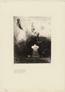 Se in una notte buia un buon cristiano, per carità, dietro qualche vecchia rovina, seppellisce il tuo corpo arcuato, tavola 4 di 9 da Odilon Redon