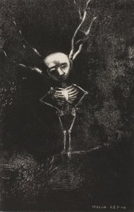 Nel labirinto dei rami, apparve la figura pallida, tavola 2 di 7 da Odilon Redon