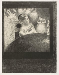 Nelle sfere (Il respiro che guida le creature viventi è anche nelle SFERE), tavola 5 di 6 da A Edgar Poe da Odilon Redon