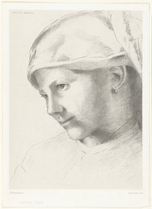 Giovane ragazza da Odilon Redon