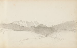 Pagina da un taccuino, "Il Paese Basco", 1862-63 da Odilon Redon