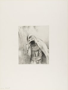 Estrae dal suo seno una spugna, perfettamente nera, e la copre di baci, tavola 8 di 24 da Odilon Redon