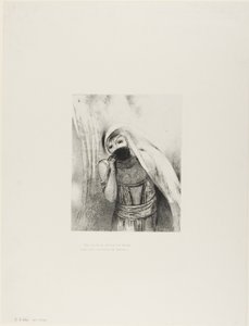 Estrae dal seno una spugna, perfettamente nera, e la copre di baci, tavola 8 di 24 da Odilon Redon