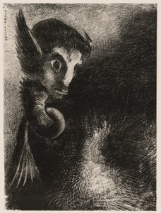 La Chimera guardava tutte le cose con paura, dalla Notte da Odilon Redon