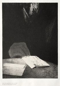 La casa infestata: Era una mano, apparentemente tanto di carne e sangue quanto la mia, 1896 da Odilon Redon