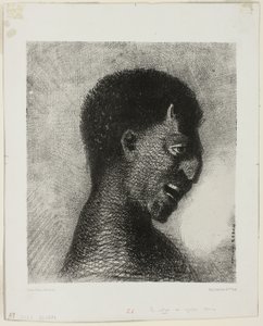 Il Satiro con il Sorriso Cinico, tavola 5 di 8 da "Le Origini" da Odilon Redon