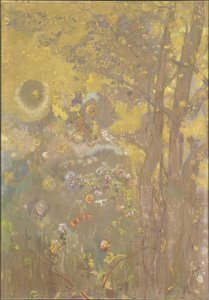 Alberi su Sfondo Giallo, 1901 da Odilon Redon