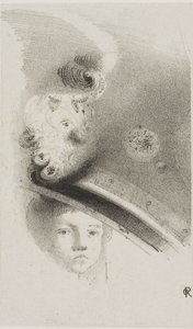 Litografia di prova senza titolo da Odilon Redon