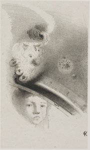 Litografia di prova senza titolo da Odilon Redon