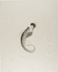 Litografia di prova senza titolo da Odilon Redon
