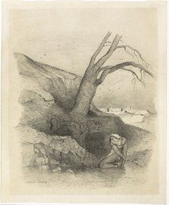 Donna inginocchiata da Odilon Redon