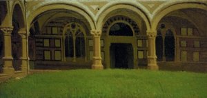 Antico chiostro fiorentino, c.1864-65 da Odoardo Borrani
