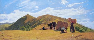 Raccolta del grano nelle montagne di San Marcello da Odoardo Borrani