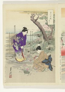 Composizione floreale nel giardino da Ogata Gekko