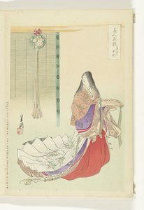 Dama di corte Heian da Ogata Gekko