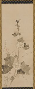Alcea rosea, periodo Edo, fine 17°-inizio 18° secolo da Ogata Korin
