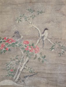 Uccelli e camelia nella neve, c.1700 da Ogawa Haritsu