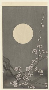 Fioritura di prugne sotto la luna piena da Ohara Koson