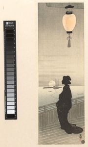 Cortigiana sulla veranda da Ohara Koson