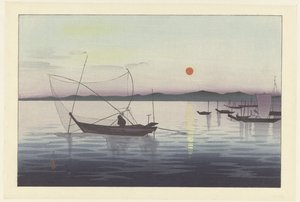 Barche da pesca al tramonto