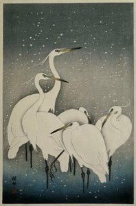 Gruppo di aironi da Ohara Koson