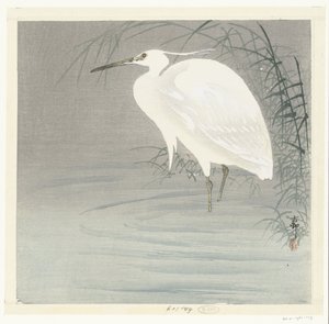 Airone bianco minore da Ohara Koson