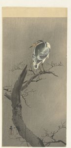 Airone su un ramo da Ohara Koson
