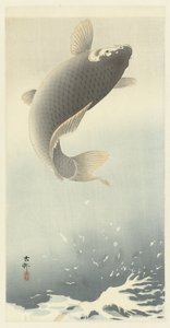 Carpa che salta da Ohara Koson