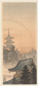 Pagoda e arcobaleno
