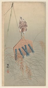 Passero su uno spaventapasseri da Ohara Koson