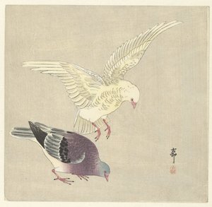 Due colombe da Ohara Koson
