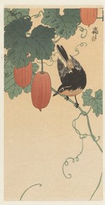 Uccello e cachi da Ohara Koson
